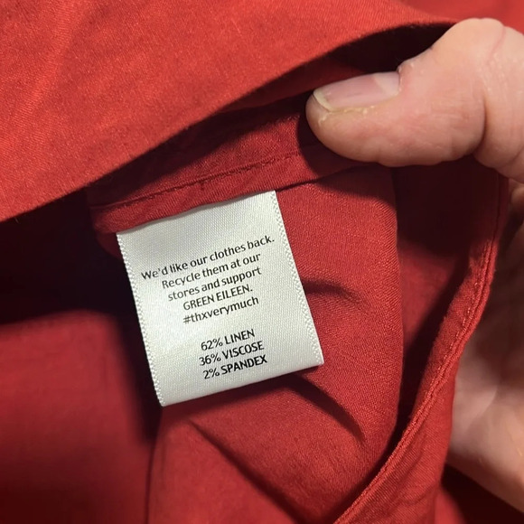 Eileen Fisher Woman Burnt Orange Unstructured Blazer Jacket Size 2X - Picture 7 of 8